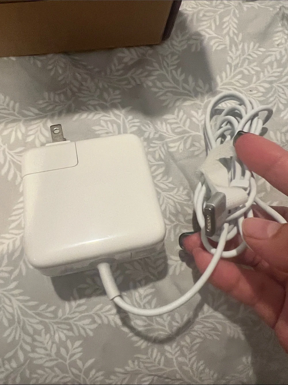White Laptop Charger with USB-C Cable